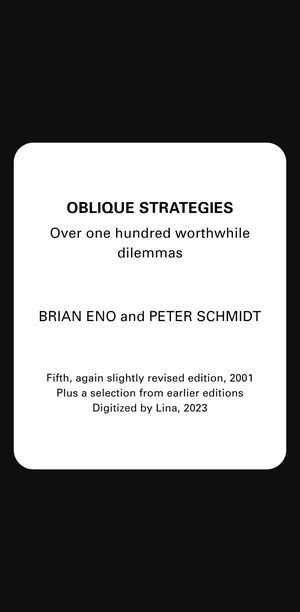 Oblique Strategies